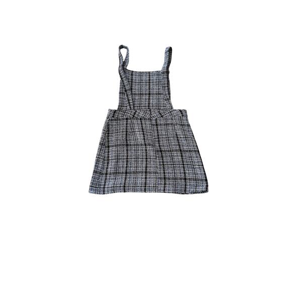 SHEIN Plaid Tweed Pinafore Overall Dress 1XL Sleeveless A-Line Zip Back - Picture 4 of 4